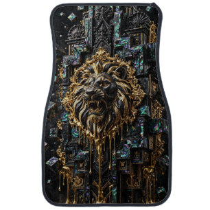 Masculine Lion Extra 3D Mosaic design Car Floor Mat