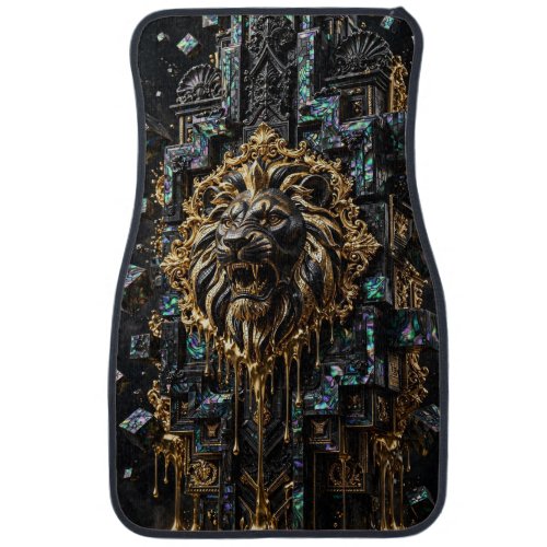 Masculine Lion Extra 3D Mosaic design Car Floor Mat