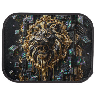 Masculine Lion Extra 3D Mosaic design Car Floor Mat