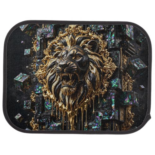 Masculine Lion Extra 3D Mosaic design Car Floor Mat