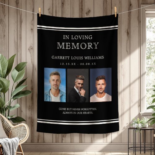 Masculine Memorial Photo In Loving Memory