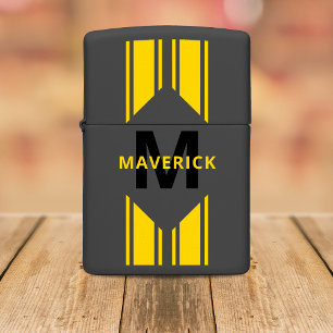 Masculine Men Monogram and Name Zippo Lighter