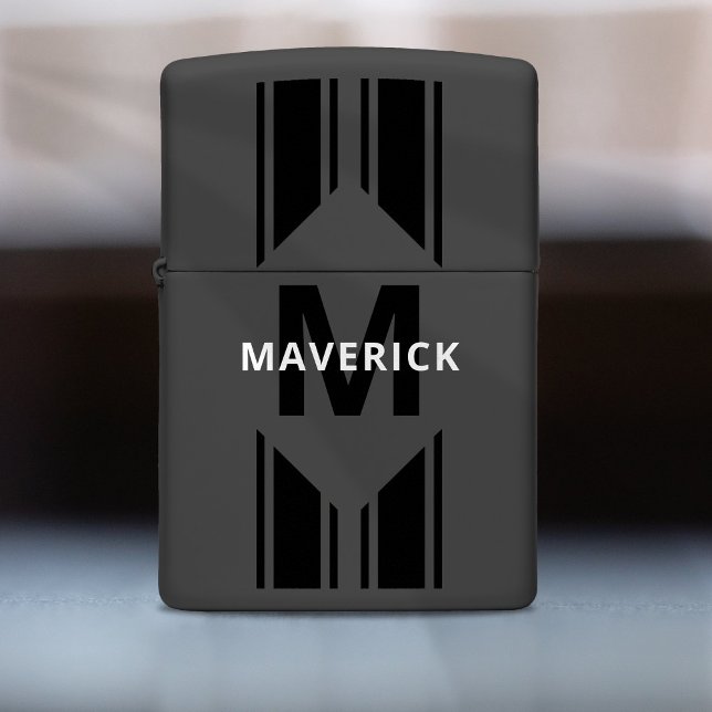 Masculine Men Monogram and Name Zippo Lighter (Creator Uploaded)