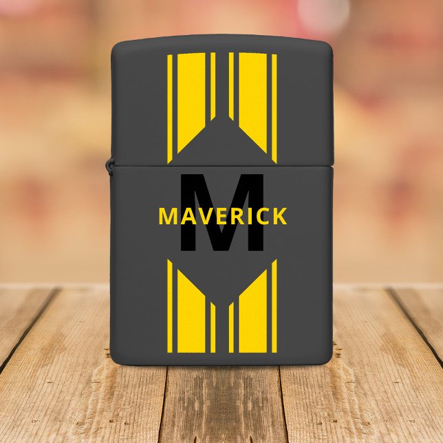 Masculine Men Monogram and Name Zippo Lighter (Creator Uploaded)