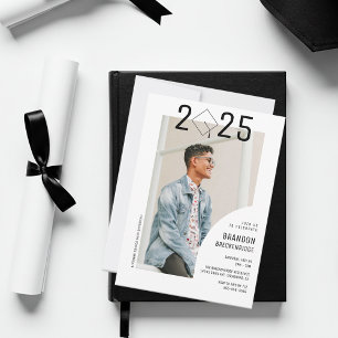 Masculine Minimalist Graduation Invitation