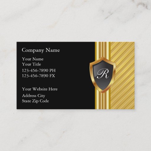 Customizable Masculine Monogram Business Cards
