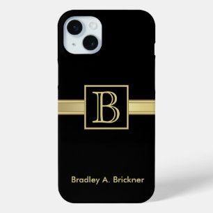 Masculine Monogram Executive iPhone 15 Plus Case