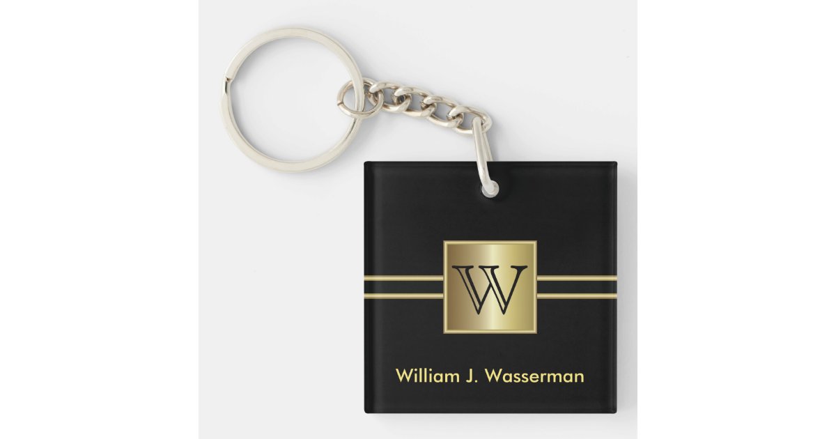 Masculine Monogram Executive Keychain Zazzle