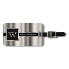 Masculine Monogram Executive Style - Silver Metal