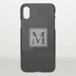 Masculine Monogram Minimalist Block Lettering Iphone X Case at Zazzle