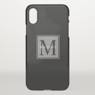Masculine Monogram Minimalist Block Lettering iPhone X Case