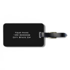 Masculine monogram travel luggage tag with stripes
