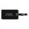 Masculine monogram travel luggage tag with stripes