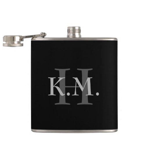 Masculine Monogrammed Flask
