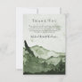 Masculine Mountain Forest Sympathy Funeral Thank You Card
