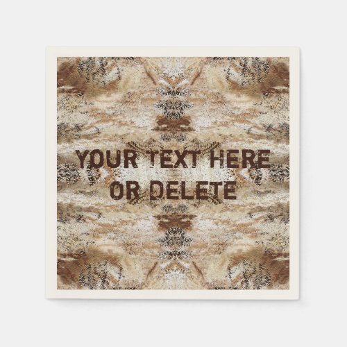 Masculine Napkins Rustic Party Supplies YOUR TEXT Paper Napkins