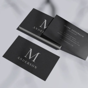  Masculine Personalized Double Monogram Business Card
