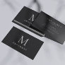 Masculine Personalized Double Monogram Business Card