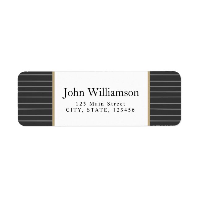 Masculine Personalized Return Address Label (Front)