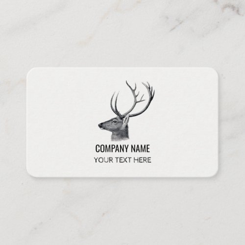 Masculine Rustic Deer Head  Business Card