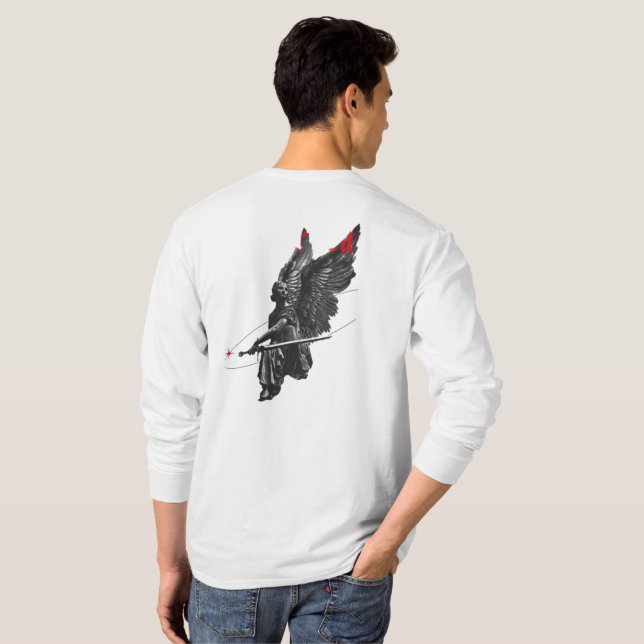 Masculine shirt with long mangoes stamped (Back Full)