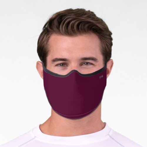 Masculine Solid Dark Plum Premium Face Mask