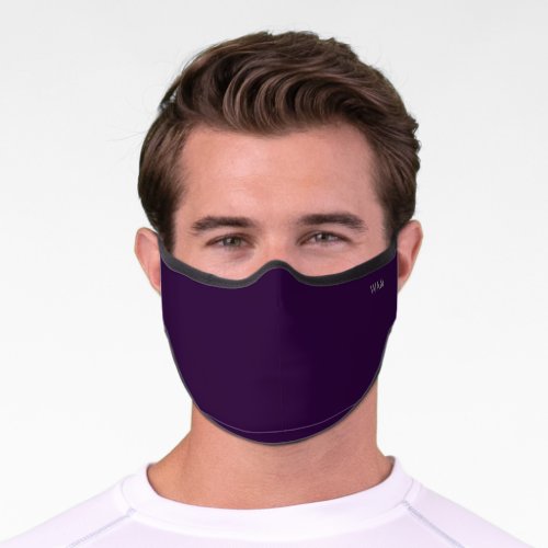 Masculine Solid Deep Purple Premium Face Mask