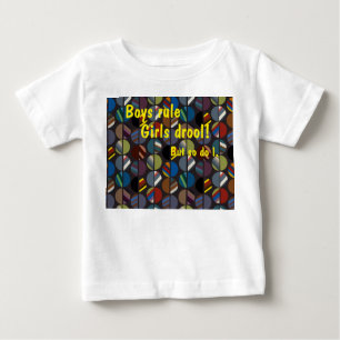 Masculine Striped Oval Halves Baby T-Shirt
