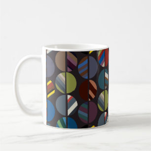 Masculine Striped Oval Halves  Coffee Mug