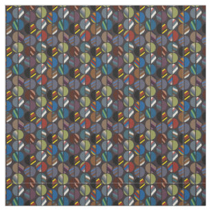 Masculine Striped Oval Halves Fabric