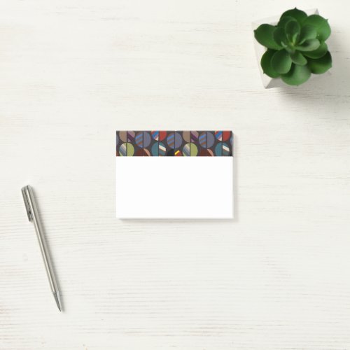 Masculine Striped Oval Halves  Post_it Notes