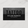 Masculine tattoo artist rough dark business card