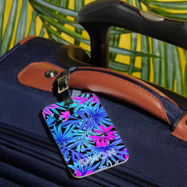 Masculine Tropical Hawaiian  Luggage Tag (Front Insitu 1)