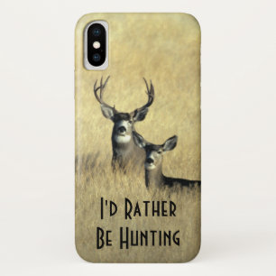 Masculine White Tail Mule Deer Buck Doe iPhone X Case