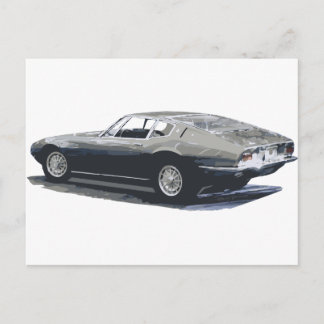 Maserati Ghibli Classic Drawing Postcard