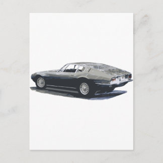 Maserati Ghibli Classic Drawing Postcard