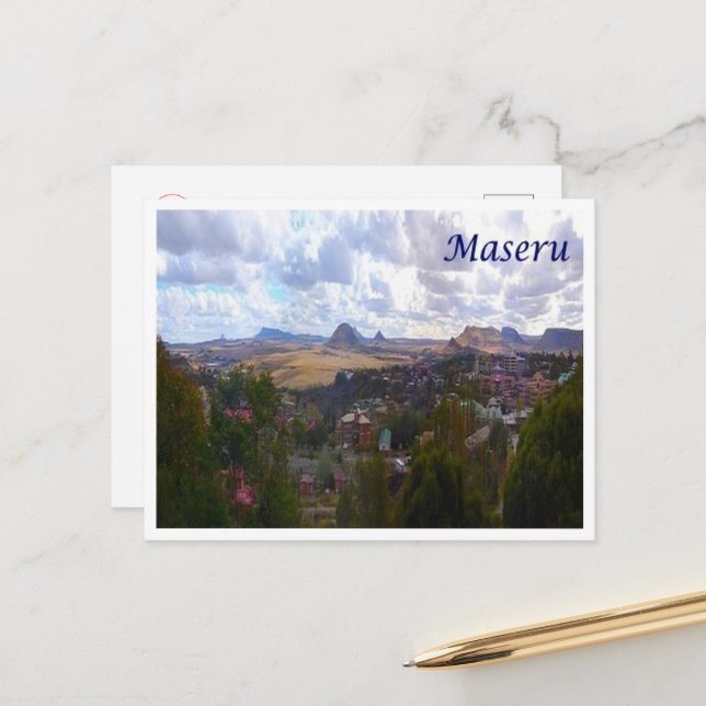 Maseru - Lesotho - Aerial View - Postcard (Front/Back In Situ)