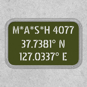 MASH 4077 Latitude Longitude Iron On Patch