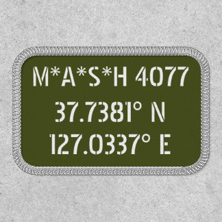 MASH 4077 Latitude Longitude Iron On Patch
