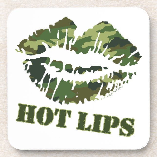 MASH Hot Lips Beverage Coaster (Front)