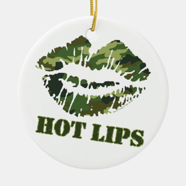 MASH Hot Lips Ceramic Ornament (Front)