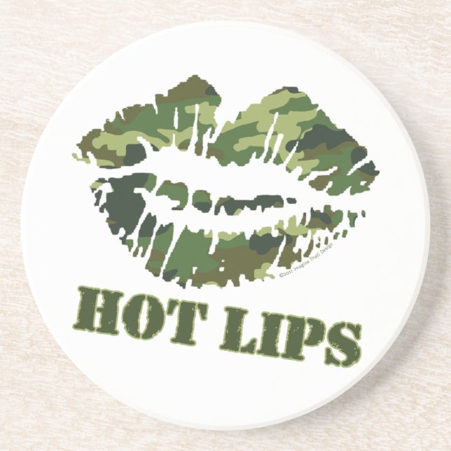 MASH Hot Lips Drink Coaster (Front)