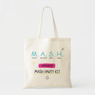 MASH Party Kit 90s Tween Birthday Sleepover Favor Tote Bag