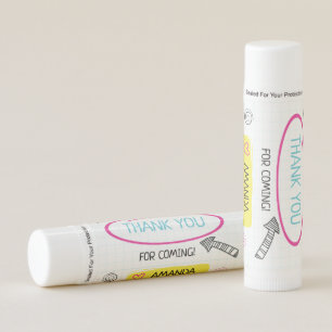 MASH Party Thank You 90s Birthday Favor Lip Balm