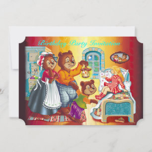Masha and 3 bears invitation