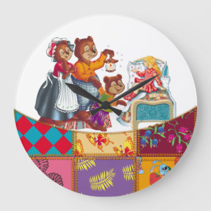 Masha and 3 bears large clock