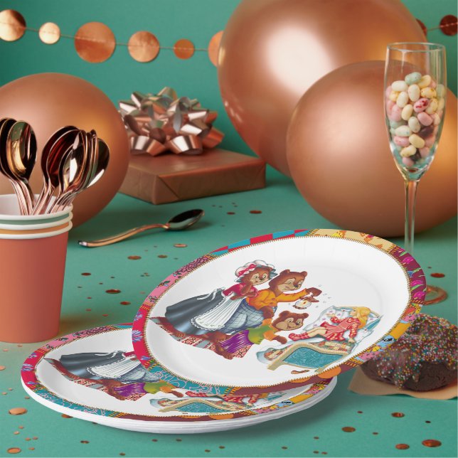 Masha and 3 bears paper plates (Multi)