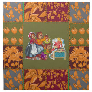 Masha and 3 fairy-tale bears cloth napkin