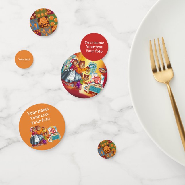 Masha and 3 fairy-tale bears confetti (Group)