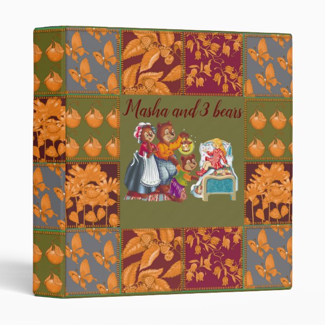 Masha and 3 fairy-tale bears ring binder (Front/Spine)